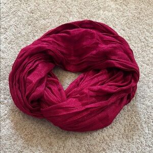 Elegant Red metallic Infinity Scarf